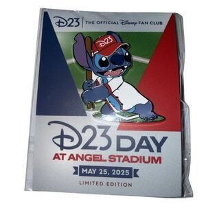 Disney D23 Day Stitch Pin 2025 LA Angel Stadium Baseball Exclusive SGA Lilo NEW